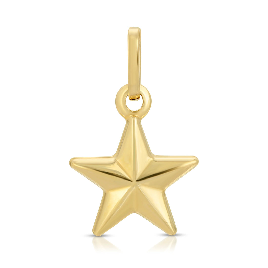 14k Yellow Gold Star Pendant