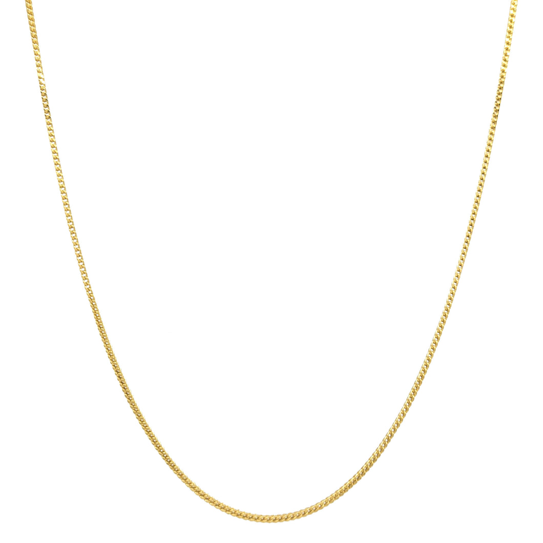 10k Yellow Gold 2mm Hollow Franco Chain