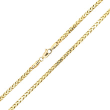 Load image into Gallery viewer, 14k Yellow Gold 2.5mm Hollow Wheat Chain
