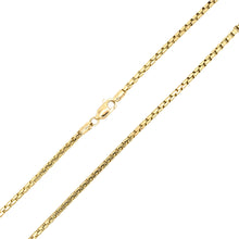 Load image into Gallery viewer, 14k Solid Yellow Gold 2mm Round Box Chain
