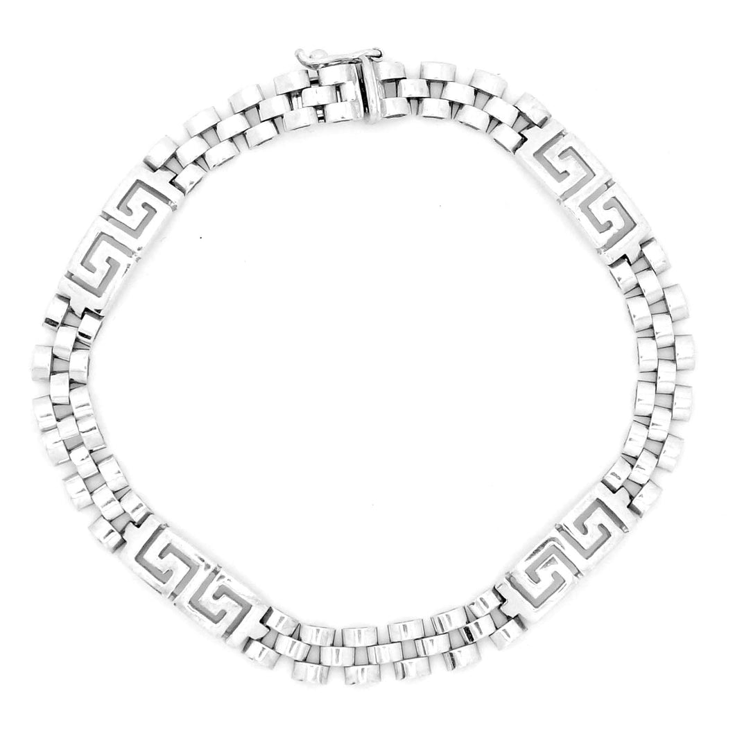 14k Solid White Gold 6.5mm Jubilee Bracelet